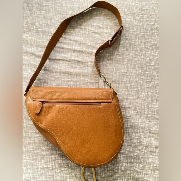 Authentic Vintage Christian Dior Brown Leather Saddlebag - Picture 5 of 16